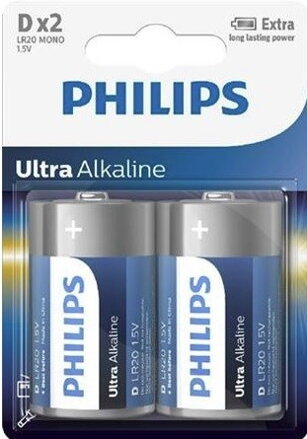 Batéria Philips ULTRA ALKALINE LR20-P2 2bl