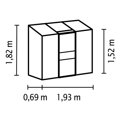 skleník VITAVIA IDA 1300 PC 6 mm čierny LG3593