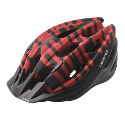 Prilba Extend COMPAR Black-red S/M (55-58cm), matt